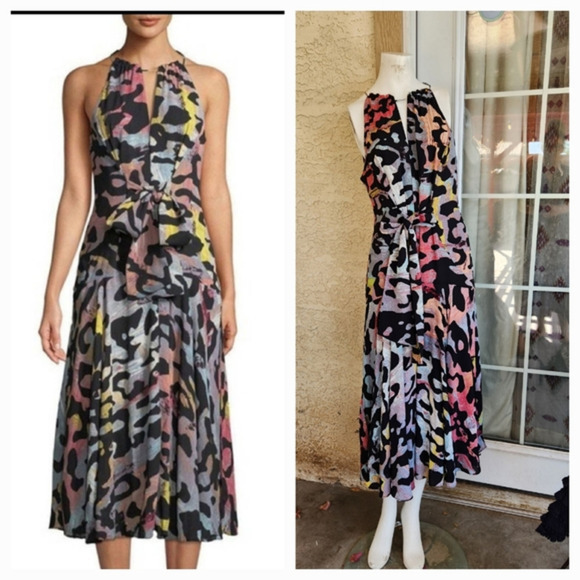 Rachel Rachel Roy Claudette Leopard Midi Dress - Picture 1 of 7